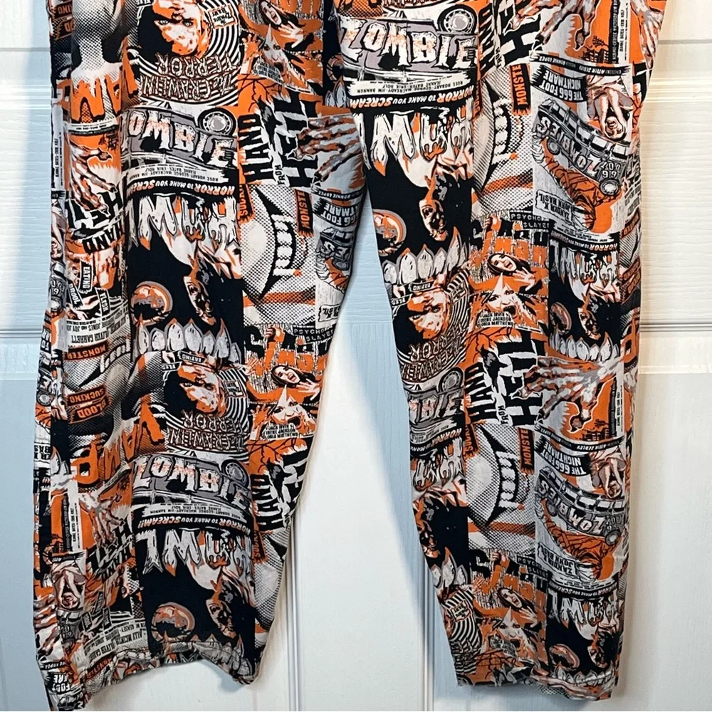 Horror Movie Drawstring Pajama Pants Mens Sz S 28 - 30 Vampires Zombies